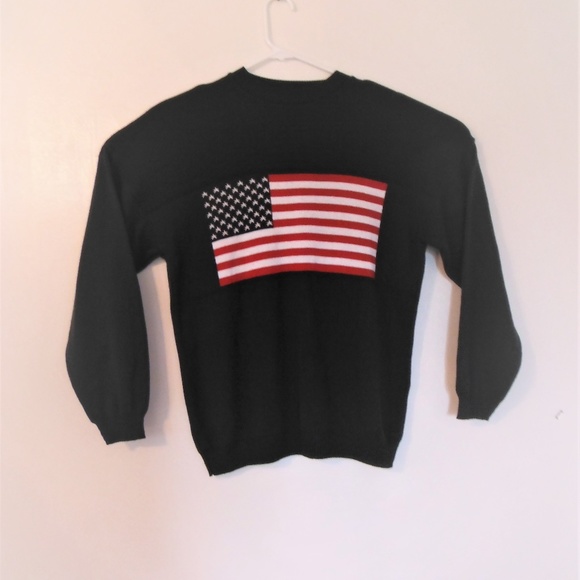 Mens Tag Sport American Flag Navy Blue Sweater / M - Picture 8 of 8